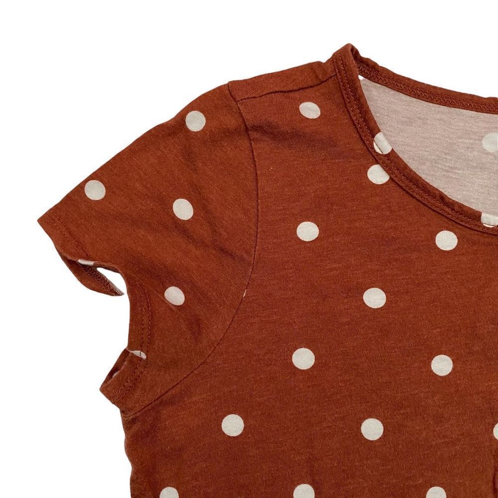 OSHKOSH Girls Polka Dots Cotton Top - Size 14 - LIKE NEW - Picture 3 of 4